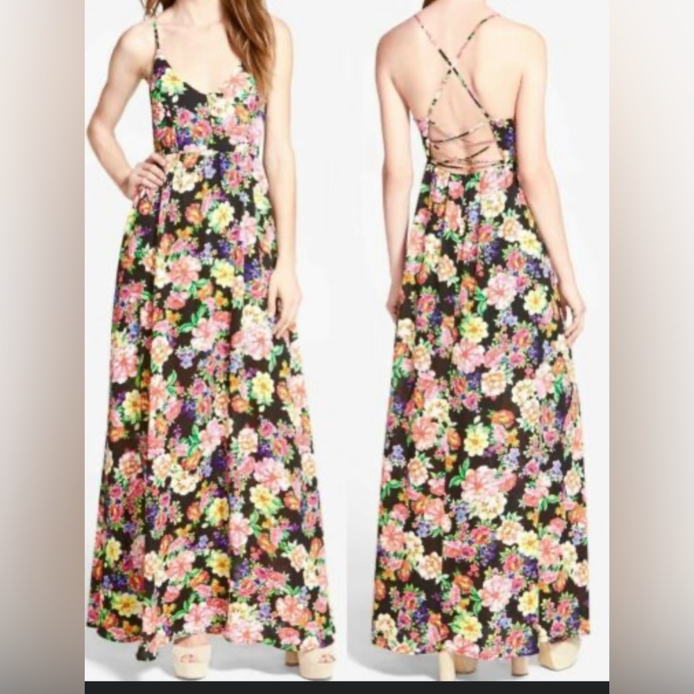 Luccacouture long floral dress size medium